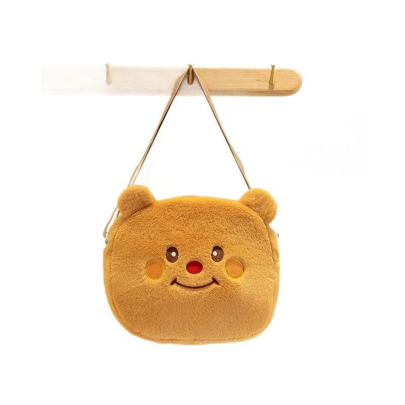 Torba od pliša u obliku medvjedića, kratki pliš, PP pamuk punjenje, prilagođene uzorke