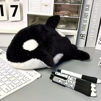 Θήκη μολυβιών, λούτρινο λιοντάρι, μεγάλη χωρητικότητα, πλήρωση PP βαμβάκι, συσκευασία σε διχτυωτή τσάντα