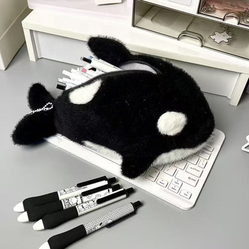 Θήκη μολυβιών, λούτρινο λιοντάρι, μεγάλη χωρητικότητα, πλήρωση PP βαμβάκι, συσκευασία σε διχτυωτή τσάντα