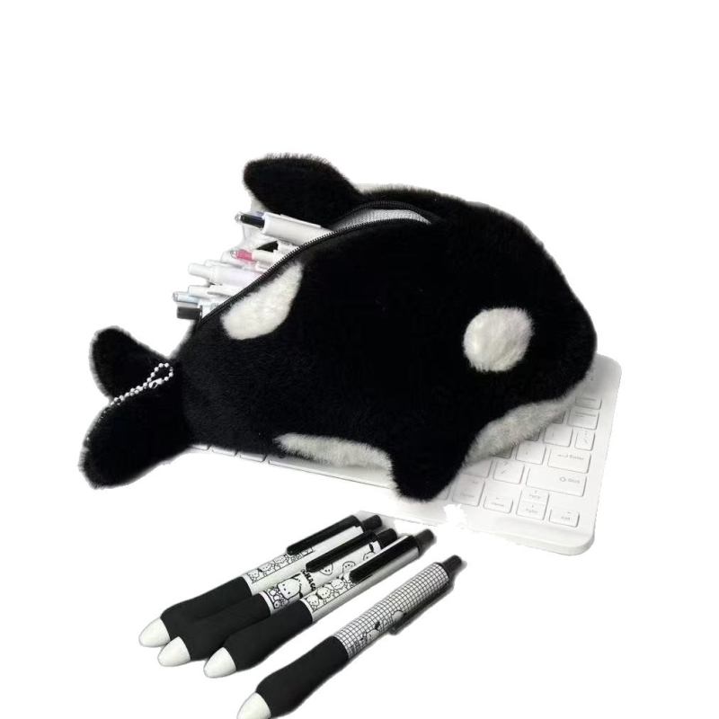 Θήκη μολυβιών, λούτρινο λιοντάρι, μεγάλη χωρητικότητα, πλήρωση PP βαμβάκι, συσκευασία σε διχτυωτή τσάντα