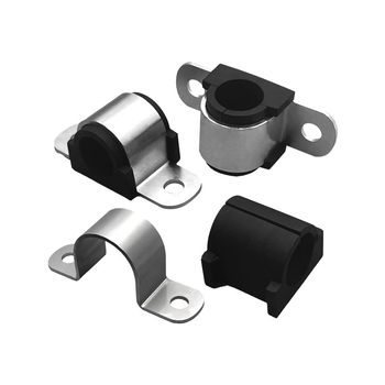 Pozinkovaná U-oblúková mostová svorka na rúry s tlmiacou podložkou pre káble a hadice