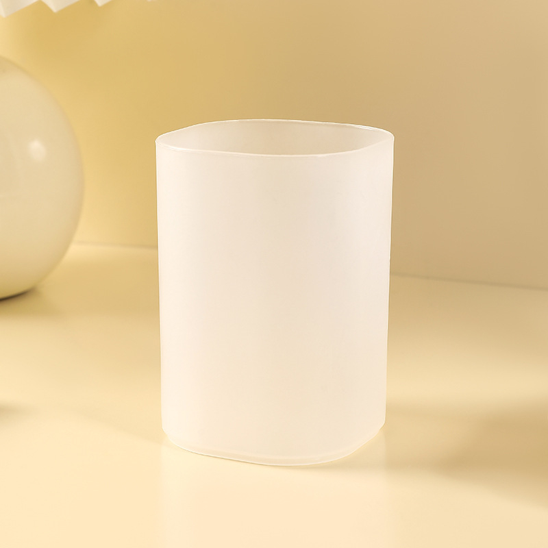 Suport pentru pixuri – Transparent, plastic PP, design înclinat cu mai multe compartimente, organizator de birou, imprimare logo, personalizare