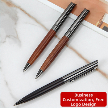 Drvena rotirajuća kuglična olovka – De hongyun, vrh kuglice, neizbrisivo, jednodijelna pakiranja