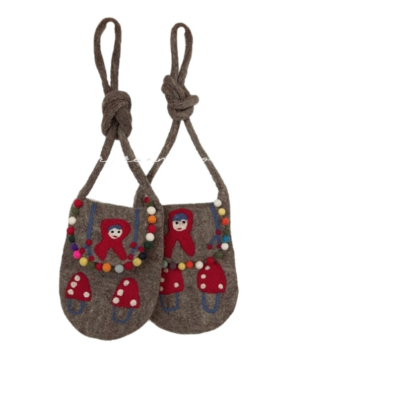 Lover Dream crossbody torba od vunenog filca za žene — vertikalni kvadratni oblik, podstava od poliestera, otvor s poklopcem, unutarnje višestruke džepove, jedan naramenicu, jesen 2025