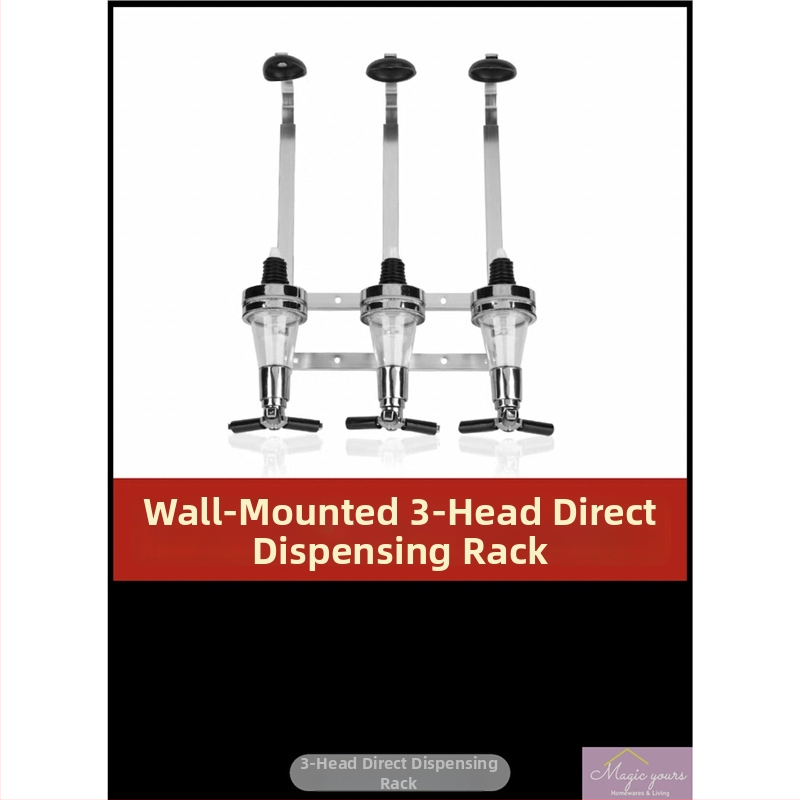 Rack montat pe perete pentru turnarea băuturilor spirtoase cu bază de măsurare, capacitate 1000 ml+, plastic, stil modern minimalist, 1 buc., ambalaj carton