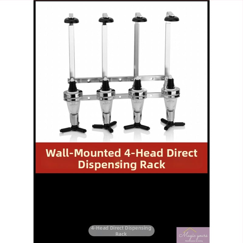 Rack montat pe perete pentru turnarea băuturilor spirtoase cu bază de măsurare, capacitate 1000 ml+, plastic, stil modern minimalist, 1 buc., ambalaj carton