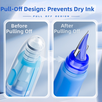 Kbx-6399 pisaće pero s nehrđajućim čeličnim vrhom, potisno punjenje, zamjenjiva posuda s tintom, za vježbanje pisanja učenika