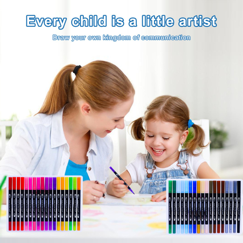 Marker s mekanim vrhom, dvostrani, perivi, za djecu — AL938706391870