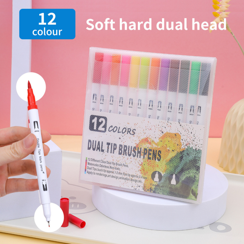 Marker s mekanim vrhom, dvostrani, perivi, za djecu — AL938706391870