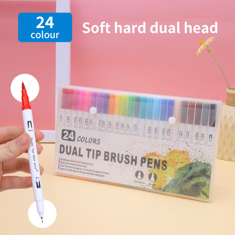 Marker s mekanim vrhom, dvostrani, perivi, za djecu — AL938706391870