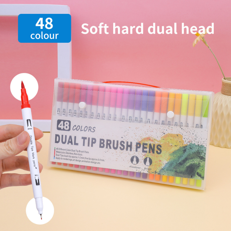 Marker s mekanim vrhom, dvostrani, perivi, za djecu — AL938706391870