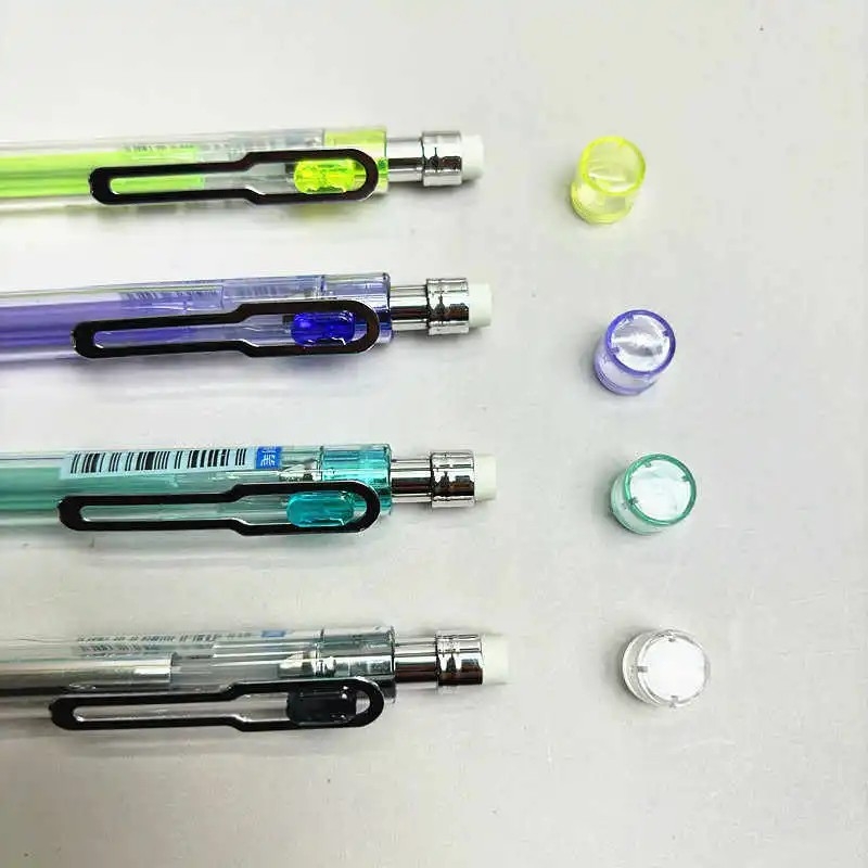 Mehanička olovka s ugrađenom gumicom i protivkliznom ručkom – 0.5 mm, DS-514, plastično kućište