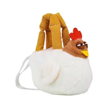 Pliš crossbody torba s dizajnom kokoši, PP pamuk punjenje, za tinejdžere 7–14