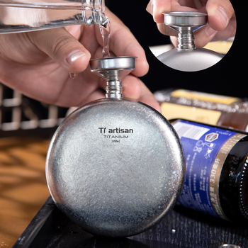 AUZU tiszta titán hordozható borosüveg, retro stílus, Can logóval, borhoz