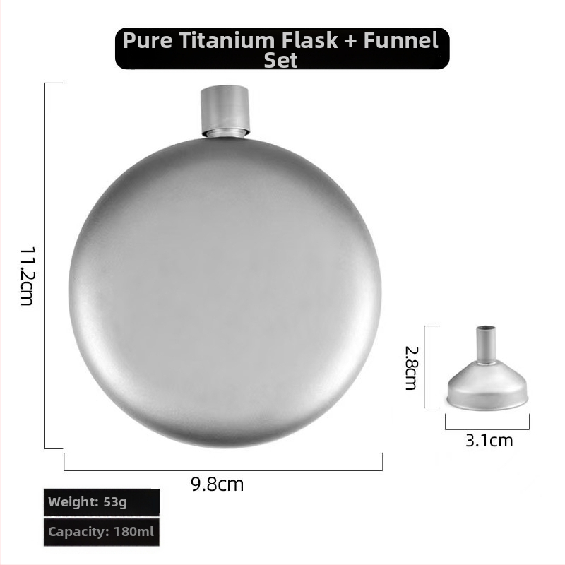 AUZU prenosná fľaša na víno z číreho titánu, retro štýl, s logom Can, na víno