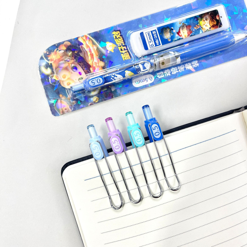 Set mehaničkih olovaka – crtani stil, plastično kućište, model ZH5546, pakiranje 24 komada u kutiji