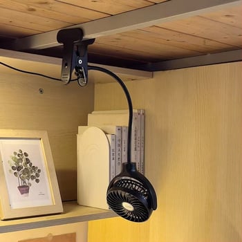 Klipový ventilátor s bezuhlíkovým motorom, nastaviteľná výška, tichý chod, rotácia, teleskopické rameno