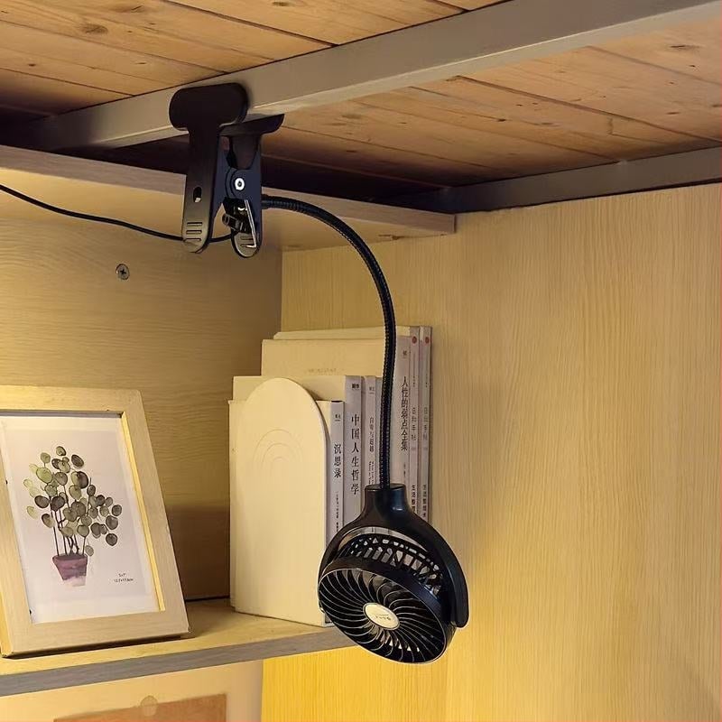 Klipový ventilátor s bezuhlíkovým motorom, nastaviteľná výška, tichý chod, rotácia, teleskopické rameno