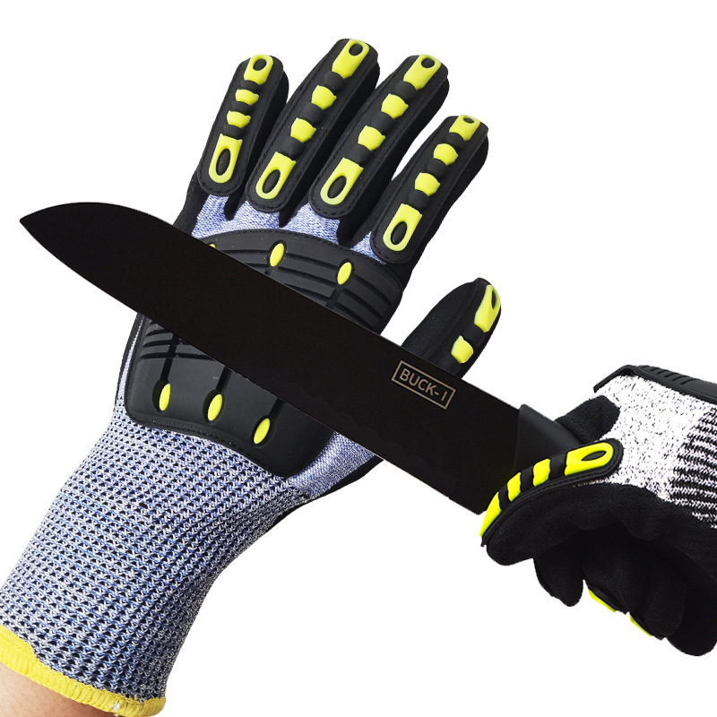 Gumene rukavice za rad s zaštitom od udara, rezanja, klizanja i habanja za naftnu i rudarsku industriju