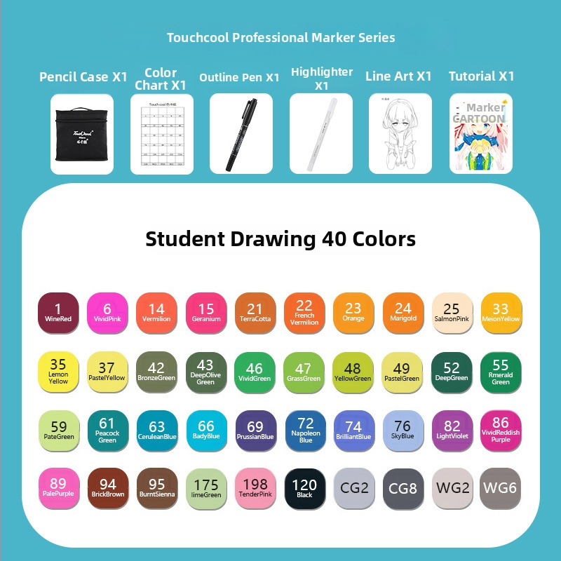Marker pre študentov – na maľovanie, kreslenie a písanie (Touch Young)