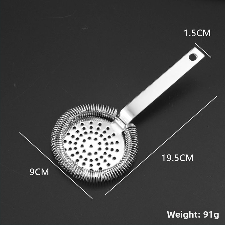 Kokteilový filter, nerezová oceľ, Hawthorne štýl, profesionálny barmanský nástroj (jednotné balenie)