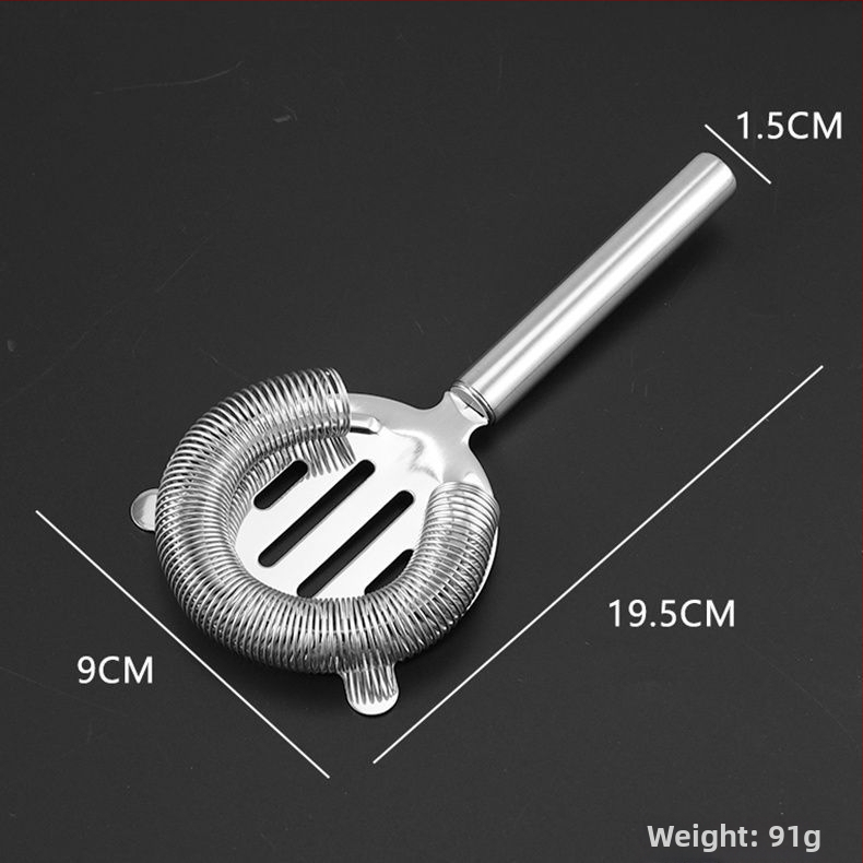 Kokteilový filter, nerezová oceľ, Hawthorne štýl, profesionálny barmanský nástroj (jednotné balenie)