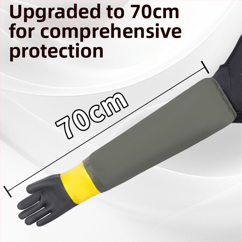 Γάντια για χειρισμό ψαριών και θαλασσινών – αδιάβροχα, ανθεκτικά στην κοπή, αντιολισθητικά, από PVC υλικό; επένδυση: πολυεστερική ίνα