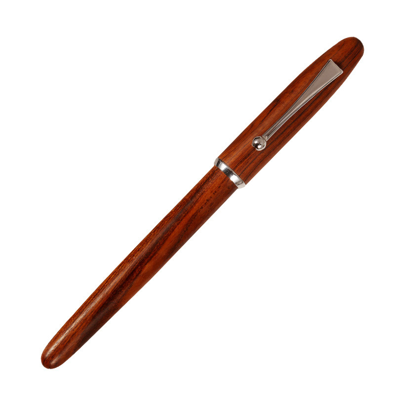 Sea of Mori fountain pen s drvenim kućištem u uzorku ružinog drveta, okretni sustav upijanja tinte, nib Yijin, model 621