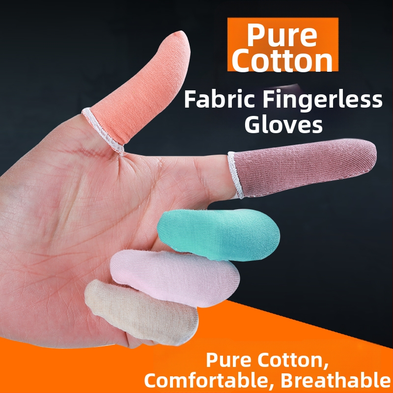 Prstové návleky z bavlny, hrubé, odolné voči opotrebeniu, prachotesné, priedušné, nasiakajúce pot, priemyselné použitie