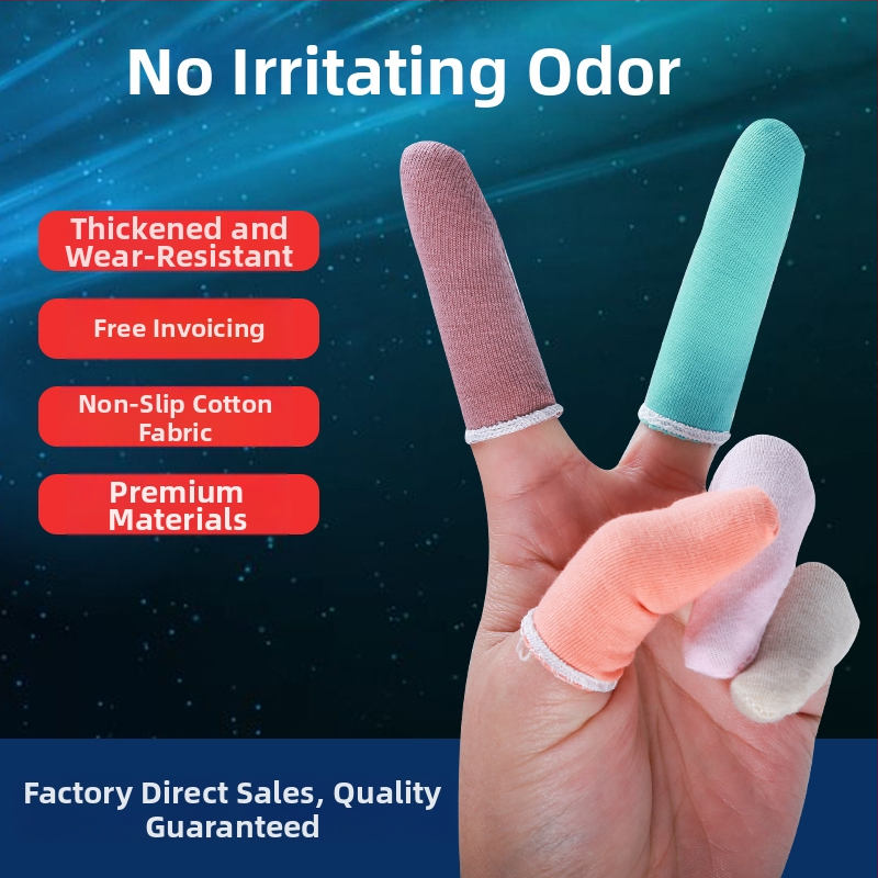 Prstové návleky z bavlny, hrubé, odolné voči opotrebeniu, prachotesné, priedušné, nasiakajúce pot, priemyselné použitie