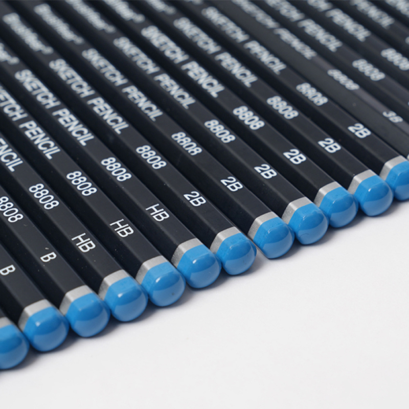Skicirajuća olovka s tvrdostima 2B i 4H-14B, drveno kućište, pogodna za crtanje