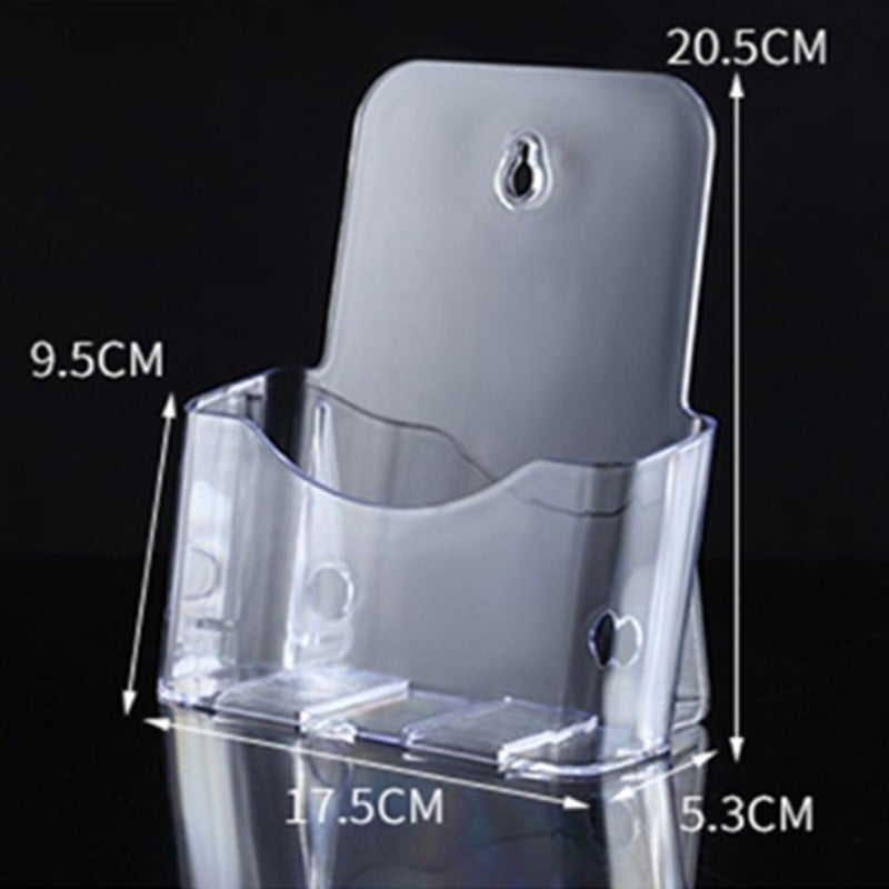 Akrilni informativni stalak za dokumente, 4-podnu stolni organizator za brošure i letke, razmak polica 10 cm