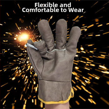 Rukavice na zváranie z hovädzej kože, tepelná izolácia, proti popáleninám, pre kovový spracovanie a elektrické zváranie