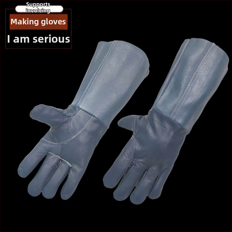 Rukavice na zváranie z hovädzej kože, tepelná izolácia, proti popáleninám, pre kovový spracovanie a elektrické zváranie