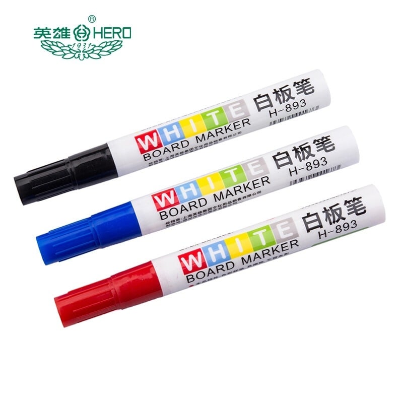 Marker HL-893 za ploču, plastično tijelo, pakiranje 10, bez logotipa, pogodan za magnetske ploče i glatke površine