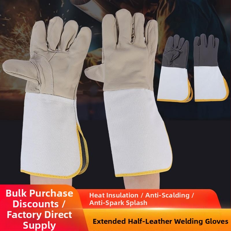Zváračské rukavice, hovädzia koža, tepelná izolácia, proti popáleniu, jednorázové