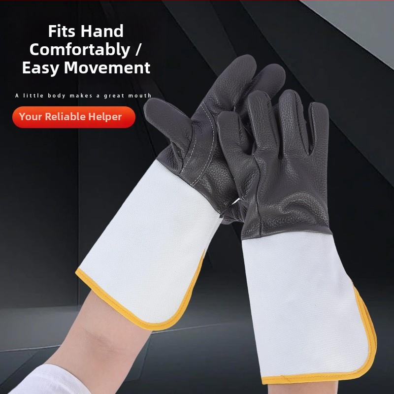 Zváračské rukavice, hovädzia koža, tepelná izolácia, proti popáleniu, jednorázové