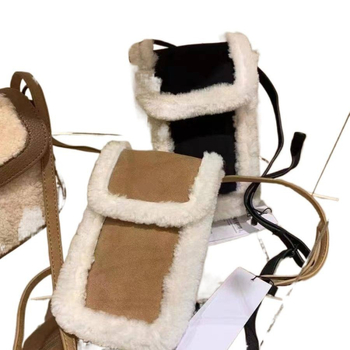 Casual najlonska torbica za telefon sa suede podstavom, horizontalnog kvadratnog oblika, crossbody s jednim remenom