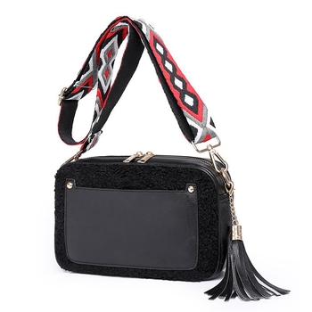 Ženska PU crossbody torba, horizontalnog kvadratnog oblika, zatvaranje na zip, poliester podstava, unutarnja džep sa zipom