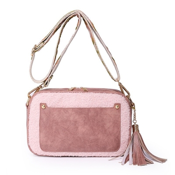 Ženska PU crossbody torba, horizontalnog kvadratnog oblika, zatvaranje na zip, poliester podstava, unutarnja džep sa zipom
