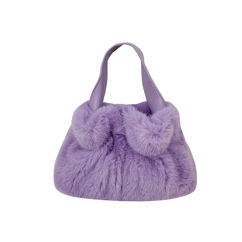 Ženska pliš bucket torba za jesen-zimu 2024, crossbody