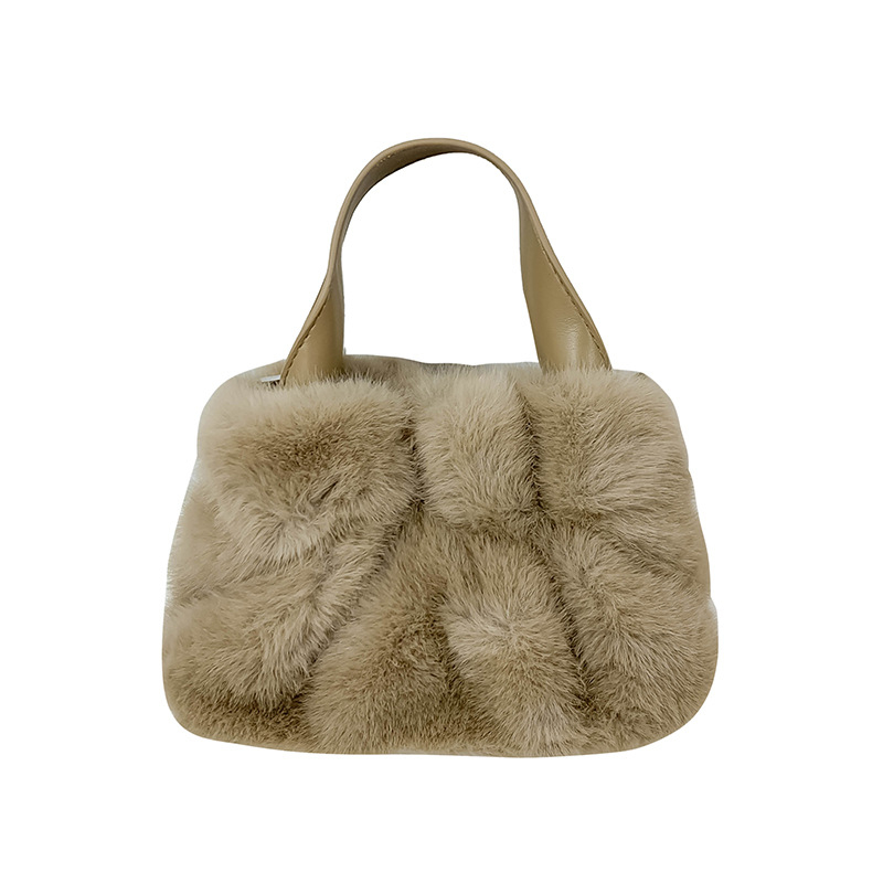 Ženska pliš bucket torba za jesen-zimu 2024, crossbody