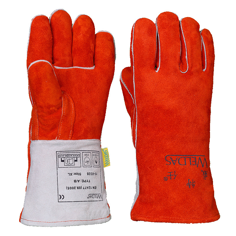 Mănuși de sudură din piele de vițel, groase, izolație termică înaltă, rezistente la uzură, pentru sudare electrică