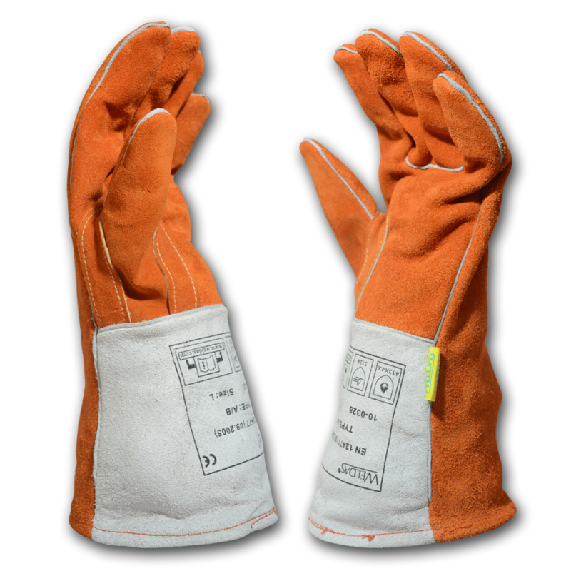 Mănuși de sudură din piele de vițel, groase, izolație termică înaltă, rezistente la uzură, pentru sudare electrică