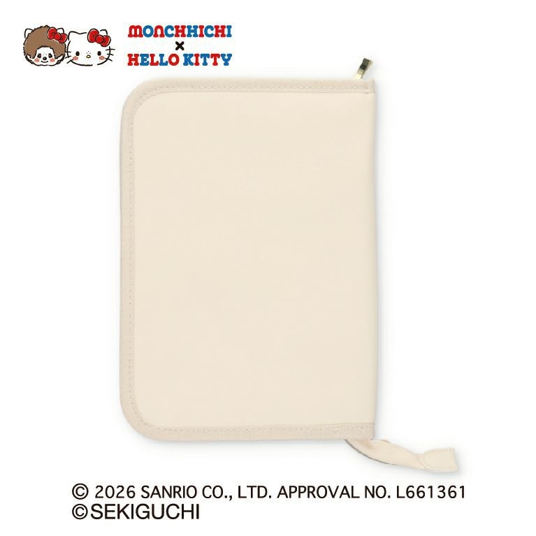 Japanskog stila Monchhichi Kitty – plišani planer s šivanom motivom, torbica za putovnicu i organizator putnih kartica (PU materijal, poliester podstava, srednja tvrdoća, unutarnje odjeljenje, izlazak jeseni 2025)