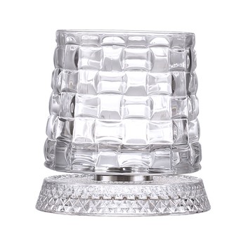 Ποτήρι ουίσκι με κρυστάλλινο κάτω μέρος που γυρίζει, κρυσταλλικό γυαλί, χωρητικότητα 201–300 ml, ήπιο πολυτελές στυλ, περιστρεφόμενο δάπεδο