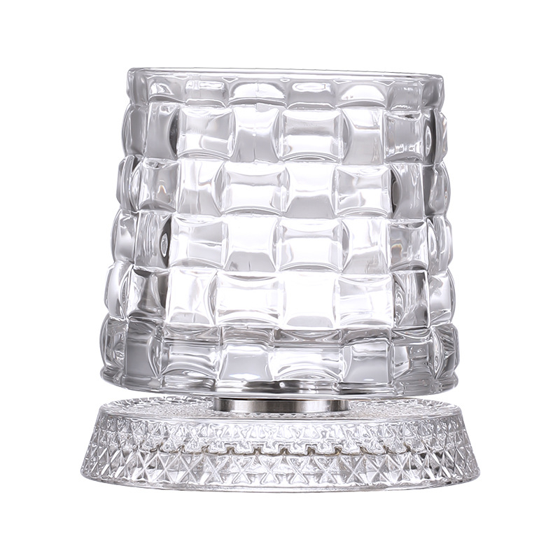 Ποτήρι ουίσκι με κρυστάλλινο κάτω μέρος που γυρίζει, κρυσταλλικό γυαλί, χωρητικότητα 201–300 ml, ήπιο πολυτελές στυλ, περιστρεφόμενο δάπεδο