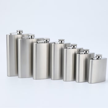 Hordozható rozsdamentes acél flaska – hordozható borosüveg, modern minimalistikus stílus, első osztályú minőség, logónyomtatás elérhető, egységcsomagolás