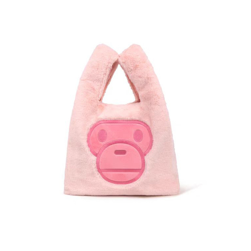 Babymilo plišana torba za iPad, unisex, ulični stil, najlon, uspravni kvadratni oblik, Velcro zatvarač, unutarnja džepa, dvostruka naramenica