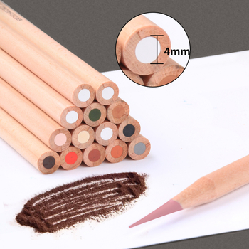 Set de 24 creioane de cărbune pentru schițe profesionale – pentru studenți la artă, corp din lemn, 2B, ambalaj de bază, cod produs G-09606